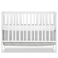 White 5-in-1 Convertible Crib with Adjustable Mattress Support