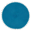 Turquoise Round Woven Pom Pom Placemats, Set of 4