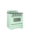 Summer Mint Green 30" Retro Freestanding Electric Range with Convection Oven