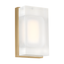 Natural Brass and Crystal Dimmable LED Wall Sconce