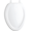 White Elongated Compression-Molded Wood Toilet Seat