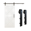 96" Matte Black Steel Barn Door Hanger Kit