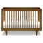 Walnut Mid-Century Modern 3-in-1 Convertible Crib