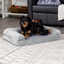 Medium Smoke Gray Orthopedic Foam Elevated Pet Sofa Bed