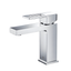 Cube Single-Hole Chrome Single-Handle Modern Bathroom Faucet