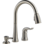 Stainless Steel Pull-Down Kitchen Faucet with Soap Dispenser