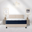 Full Size Navy and White Pillowtop Innerspring Mattress