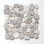 Multicolor Honed Quartz Pebble Mosaic Tile