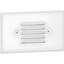 Satin White Dimmable LED Step Light with Louvered Face