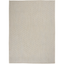 Ivory Silver Geometric 4' x 6' Easy Care Rug