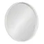 Elegant Round Wood & Gold Trim Wall Mirror, 25" Diameter