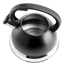 Flintshire 1.75 Quart Matte Black Stainless Steel Whistling Tea Kettle