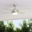 52'' Matte Nickel Ceiling Fan with LED Light and Remote