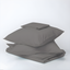 Full Light Gray Organic Cotton Deep Pocket Percale Sheet Set