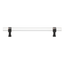 8.25 Inch Clear Acrylic and Oil Rubbed Bronze Bar Pull