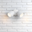 Matte White Dual Head LED Outdoor Security Flood Light