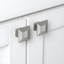 Satin Nickel Modern Square Cabinet Knobs Multipack