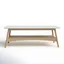 Avenu Mid-Century Rectangular Coffee Table with Oak Veneer Shelf