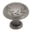 Weathered Nickel Round Cabinet Knob with Mounting Hardware