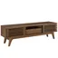 Walnut Grain 58'' Mid-Century Modern TV Stand with Sliding Doors