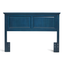 Full Vibrant Blue Solid Wood Panel Headboard