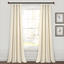 95" Yellow and Gray Cotton Blend Light-Filtering Rod Pocket Curtain Panels