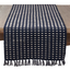 Navy Blue Dashed Woven Cotton Table Runner