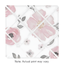 Blush Pink and Grey Floral Fabric Memo Board, 13x13