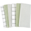 Sage and White Cotton Terry Kitchen Towel Set