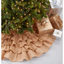 Natural Jute Ruffled Christmas Tree Skirt, 56-Inch Round