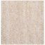 Beige Square Tufted Shag Synthetic Area Rug 8'6"