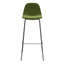 Bella Forest Green Velvet Upholstered Bar Stool with Steel Frame