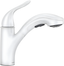 Glacier White Single-Handle Kitchen Faucet with Pull-Out Sprayer