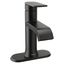 Sleek Modern Matte Black Single Hole Bathroom Faucet with Diverter