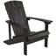 Slate Gray High-Back Polystyrene Adirondack Chair with Armrests