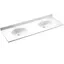 73'' White Stone Double Sink Vanity Top