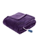 Purple Plush Electric Heated Blanket with Auto Shut Off