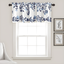 Tanisha Navy and White Floral Light Filtering Valance