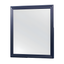 Charlie Blue Square 38" Wood Frame Wall Mirror