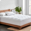 Queen White Down Alternative Reversible Mattress Pad