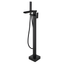 Matte Black Brass Floor-Mounted Freestanding Tub Filler