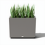 Gray Rectangular Polypropylene Outdoor Planter, 24" x 30"