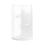 Breeze 36" White Acrylic Corner Shower Kit with Clear Glass