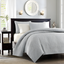 Gray Reversible Microfiber Full Quilt Set