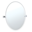 Polished Chrome Oval Frameless Bathroom Vanity Mirror