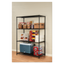 Black Heavy-Duty 4-Tier Steel Wire Shelf Rack