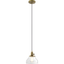 Avery Mini Pendant Light in Distressed Bronze with Clear Glass