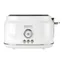 Ivory Stainless Steel 2-Slice Toaster with Wide Slots