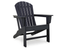 Black High-Density Polyethylene Adirondack Chair with Arms