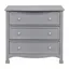 Kalani Gray 3-Drawer Nursery Dresser with Curved Details